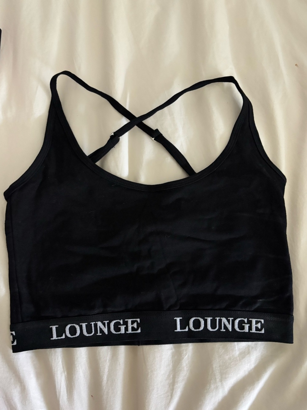 Lounge Black Crossback Bralette -